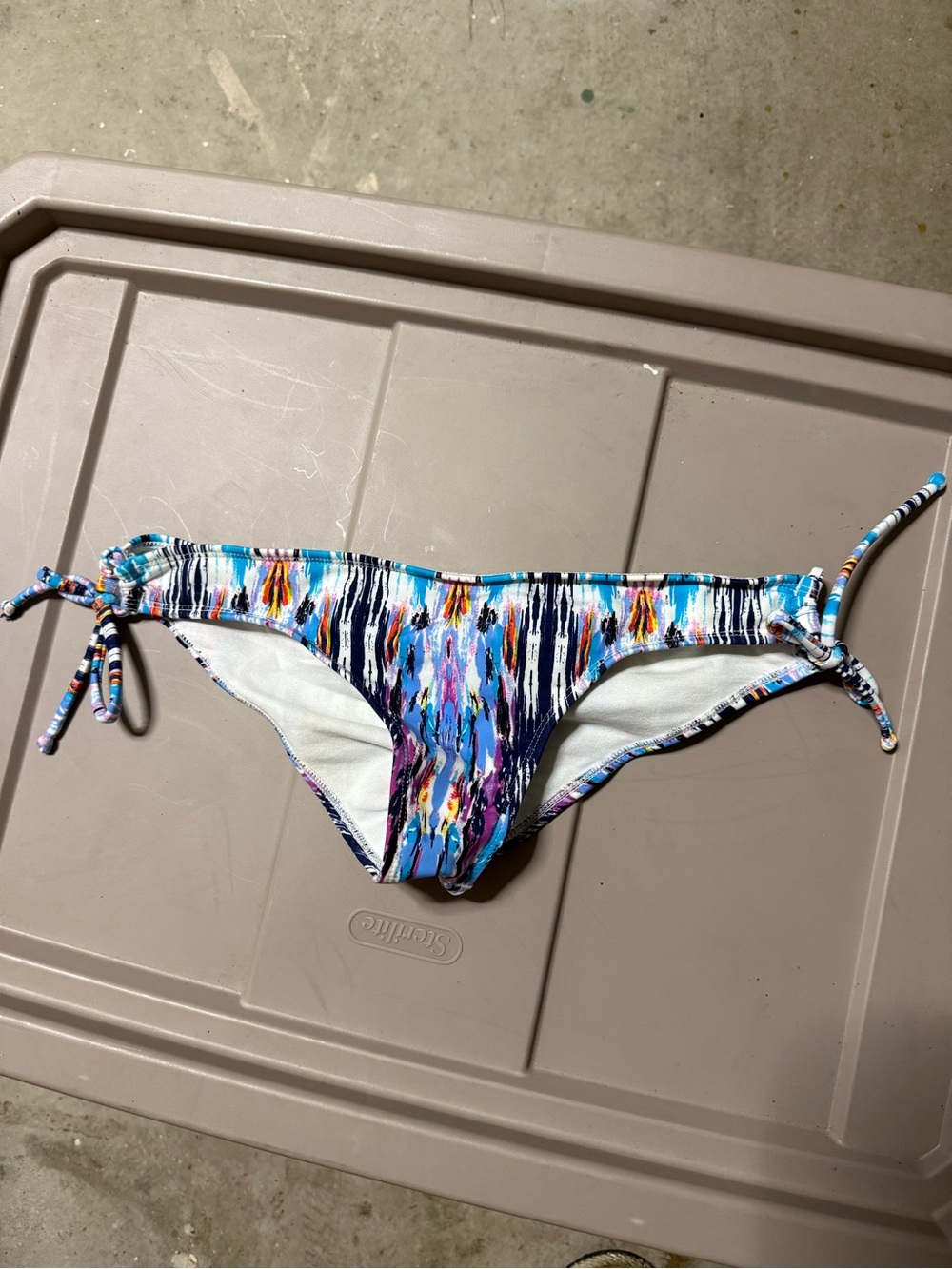 Pakaloha Blue Multi Tie-Side Bikini Bottom